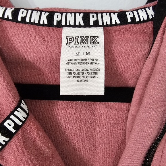 PINK Victoria’s Secret Pink Old Rose Full Zip Jacket Size M - Picture 2 of 5